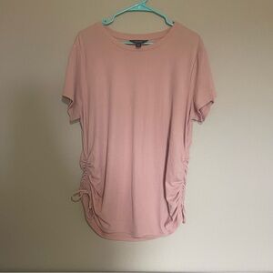Simply Vera Vera Wang Blush Ruched Short Sleeve Top